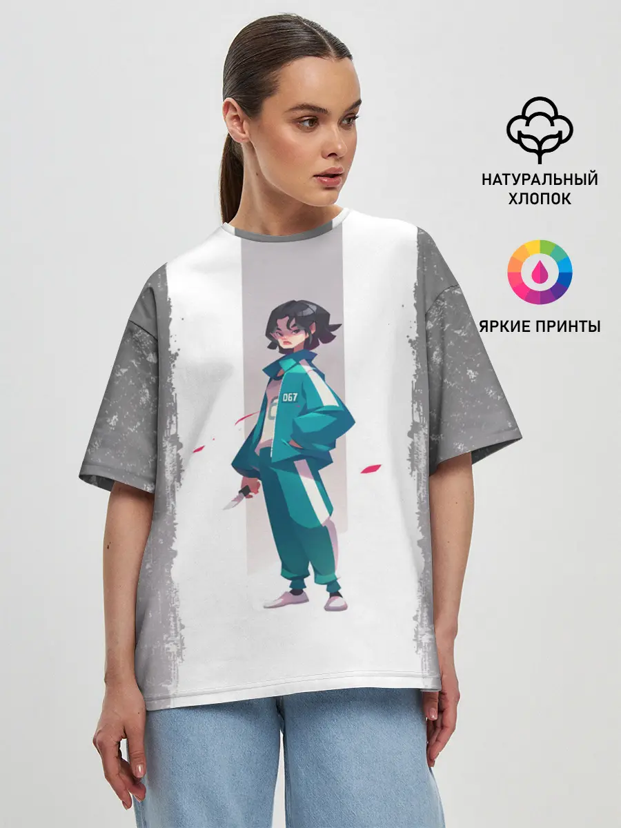 Женская футболка оверсайз / 067 | Кан Сэ Бёк