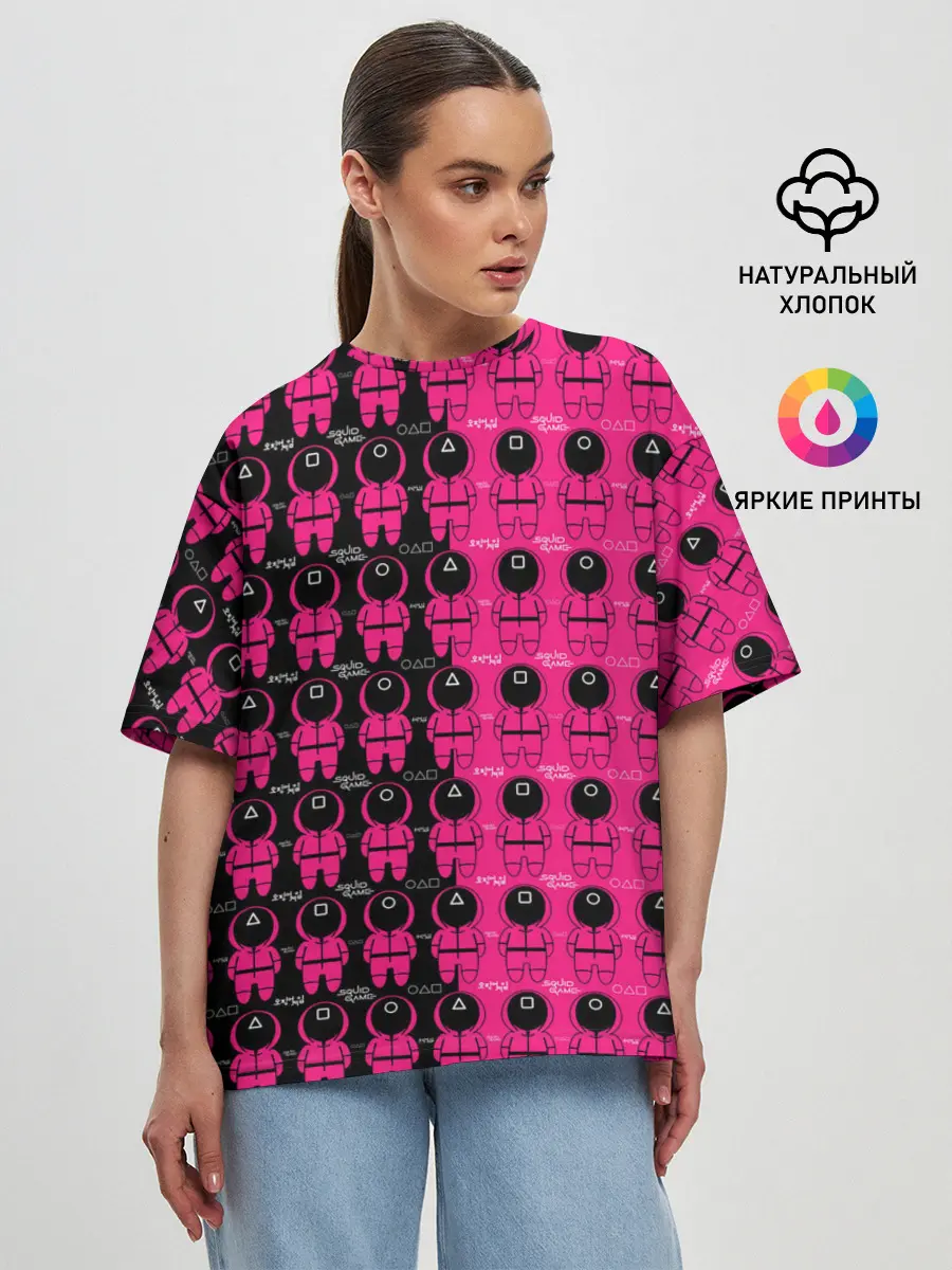 Женская футболка оверсайз / Squid Game
