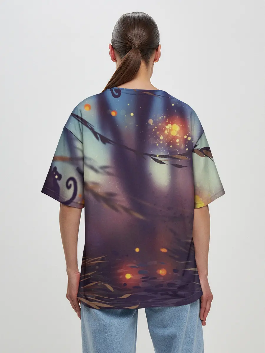 Женская футболка оверсайз / Ху Тао