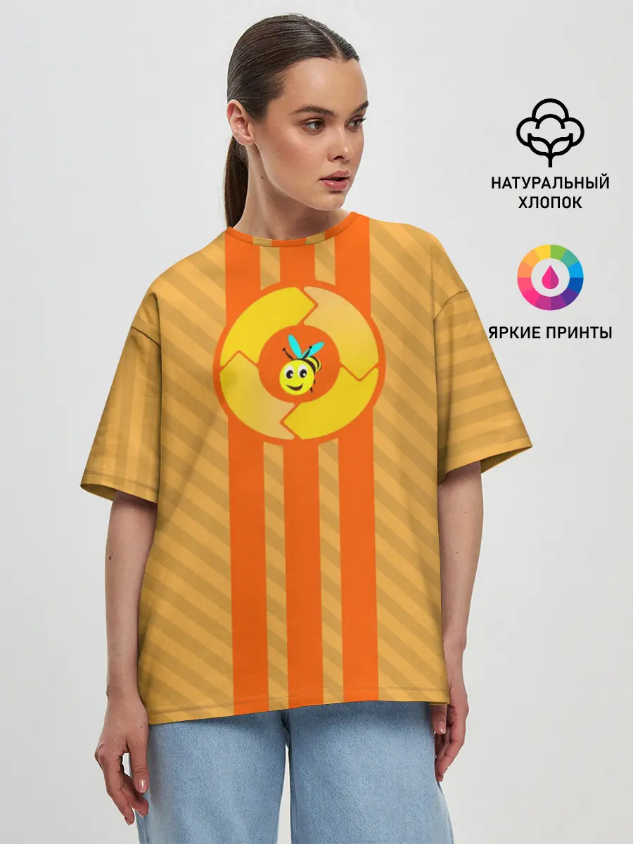 Женская футболка оверсайз / Bee | Пчела