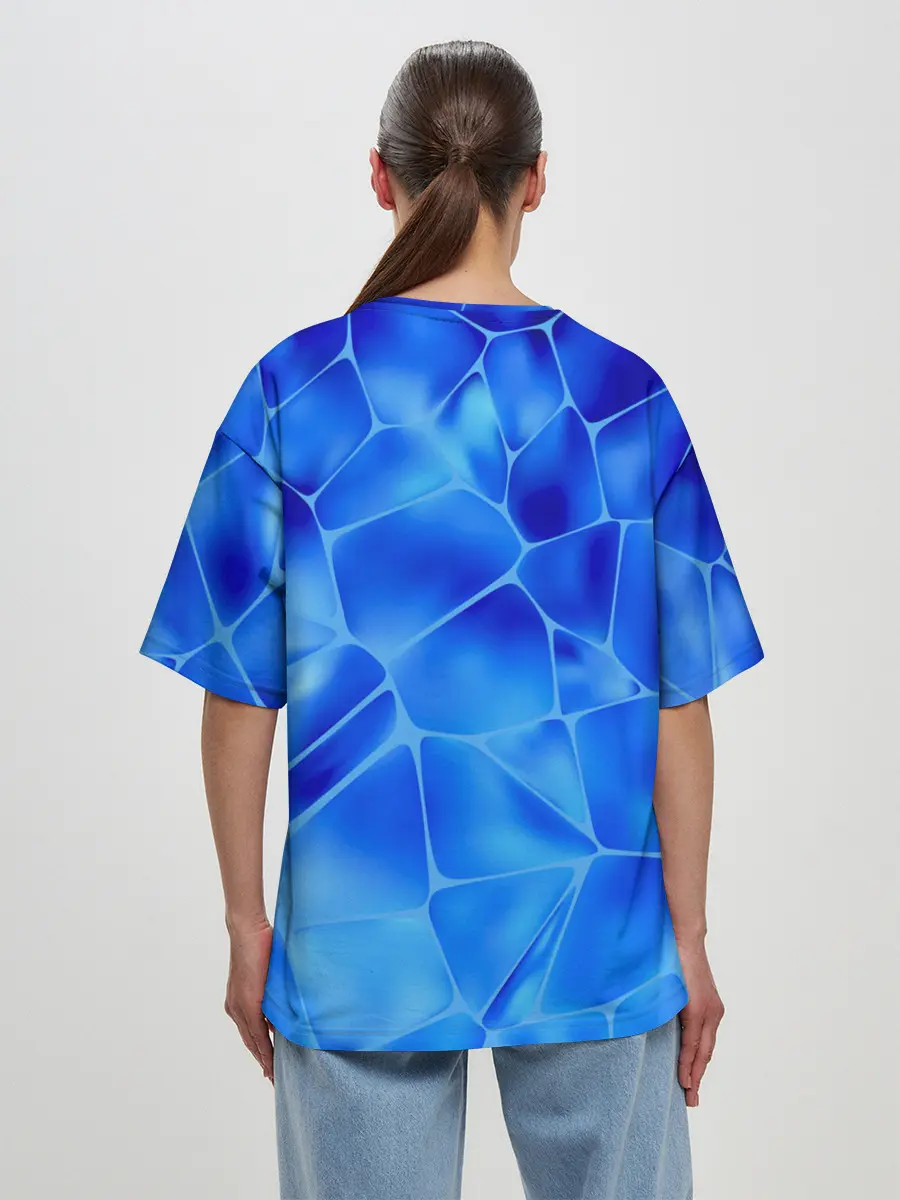 Женская футболка оверсайз / Ice Under Water