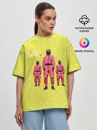 Женская футболка оверсайз / Игра в кальмара | Рабочие