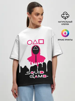 Женская футболка оверсайз / Игра в кальмара