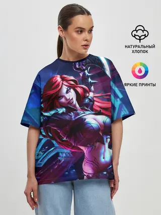 Женская футболка оверсайз / Катарина League of legends