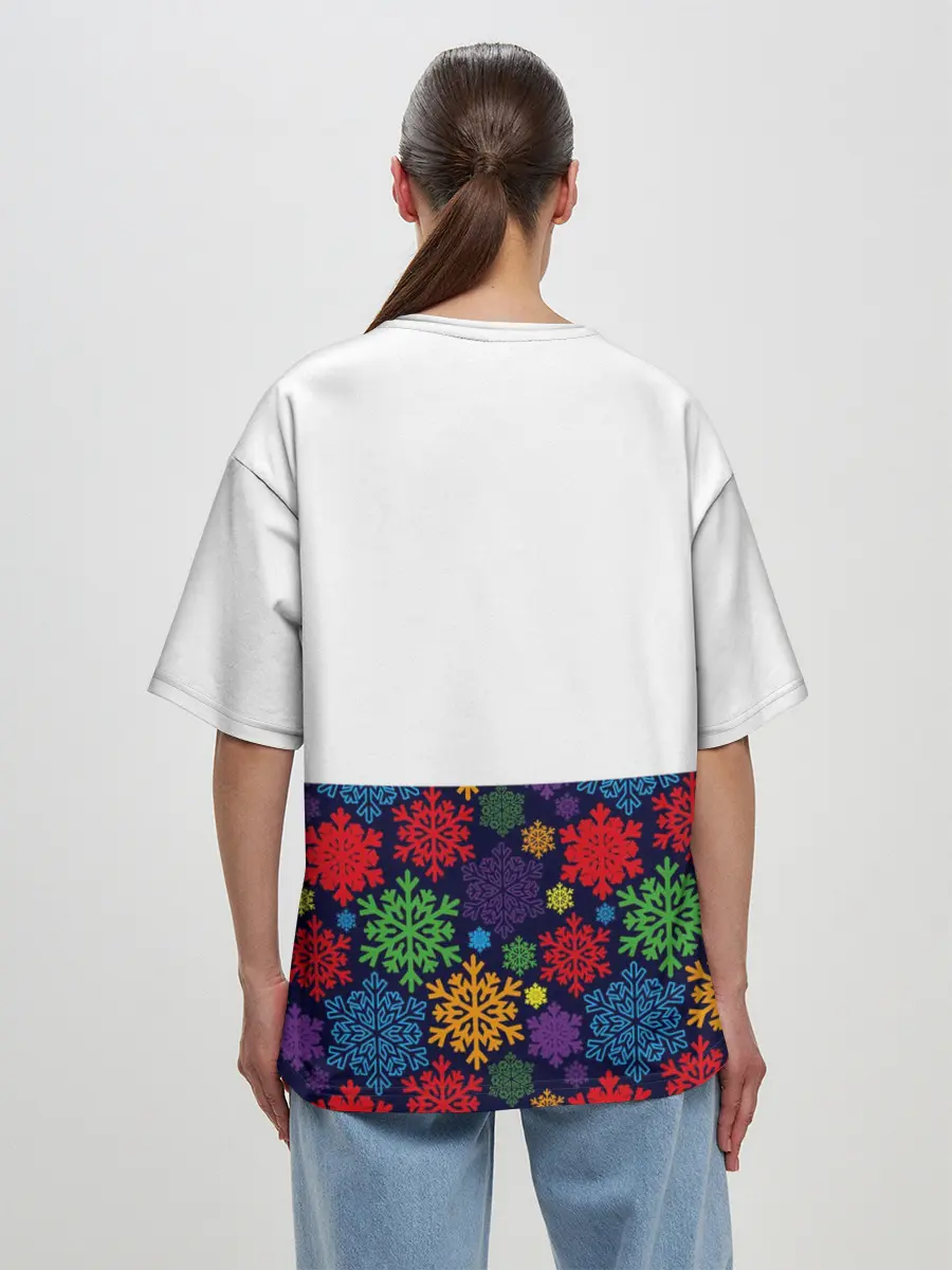 Женская футболка оверсайз / Merry Christmas