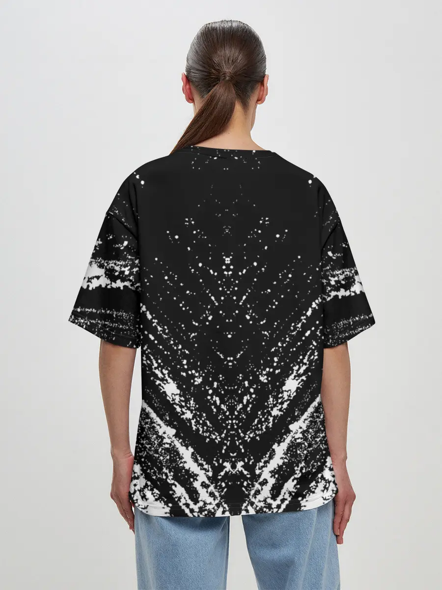 Женская футболка оверсайз / БЕРСЕРК ГАТС брызги краски