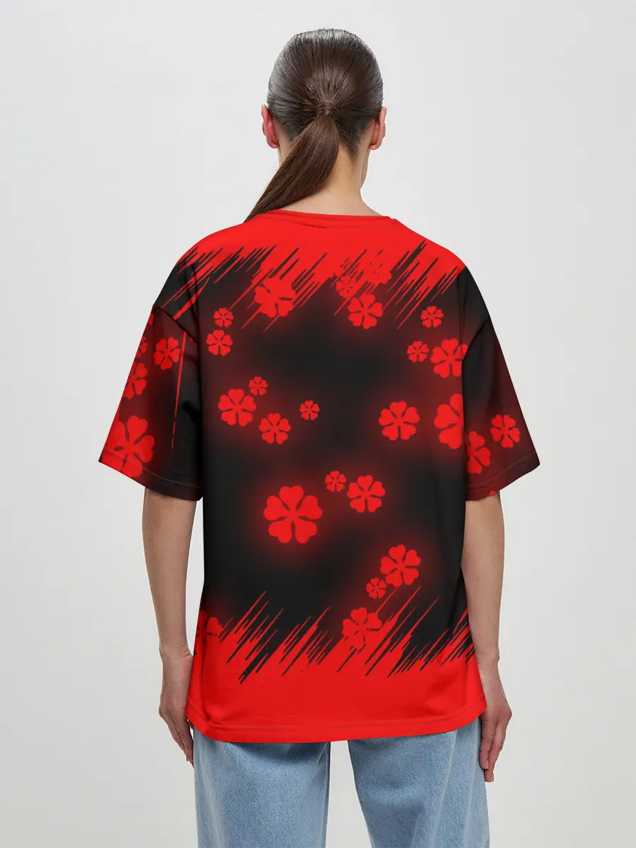 Женская футболка оверсайз / Чёрный клевер: Освещение