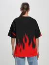 Женская футболка оверсайз / Берсерк огонь.