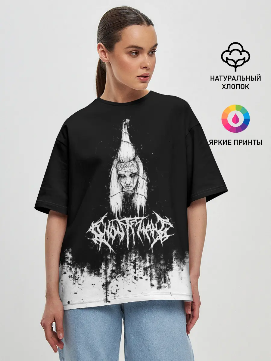 Женская футболка оверсайз / GHOSTEMANE Hip-Hop Grunge | Гостмейн
