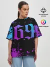 Женская футболка оверсайз / 6IX9INE 69