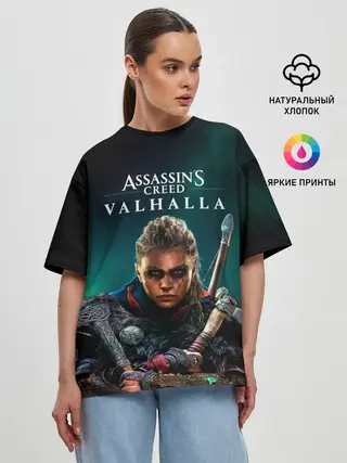 Женская футболка оверсайз / Assassins Creed, Valhalla