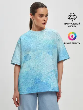 Женская футболка оверсайз / Пузыри воздуха