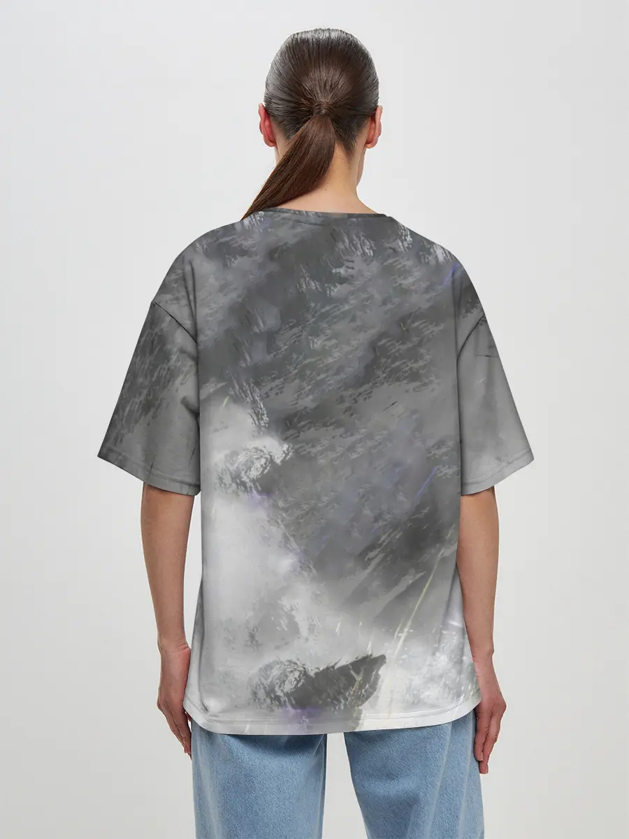 Женская футболка оверсайз / Нарака полёт мага