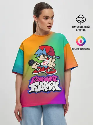 Женская футболка оверсайз / BOYFRIEND | FRIDAY NIGHT FUNKIN