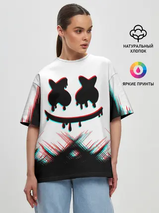 Женская футболка оверсайз / MARSHMELLO HALLOWEEN.