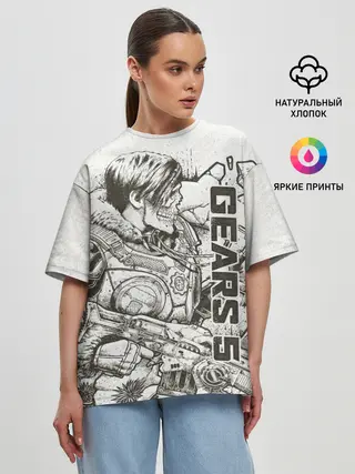 Женская футболка оверсайз / Gears 5