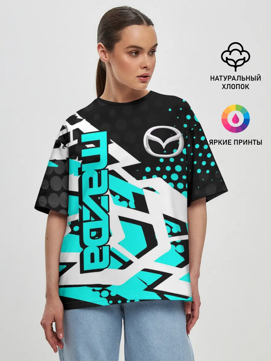 Женская футболка оверсайз / Mazda