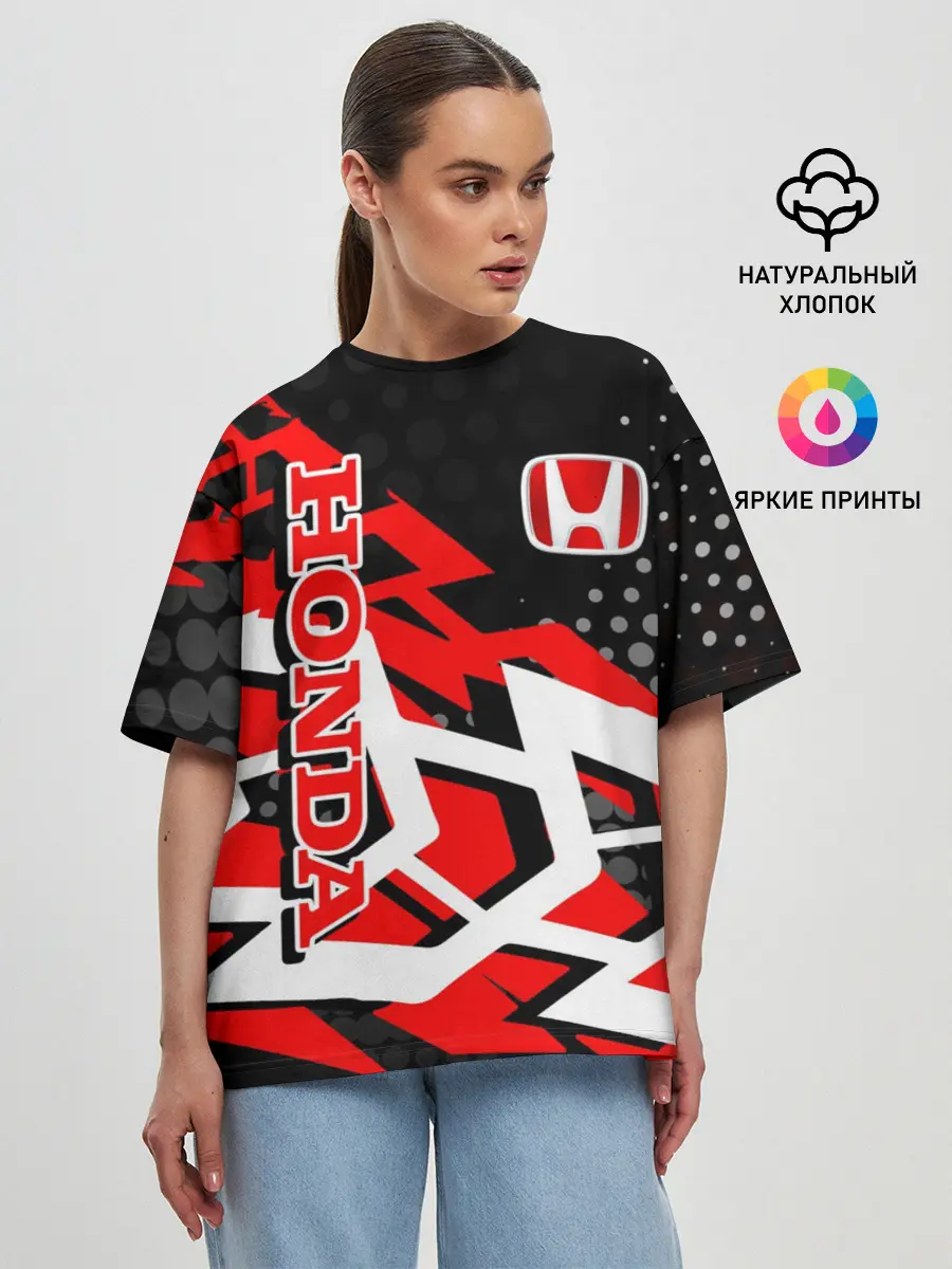 Женская футболка оверсайз / Honda