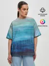 Женская футболка оверсайз / Небесные потеки
