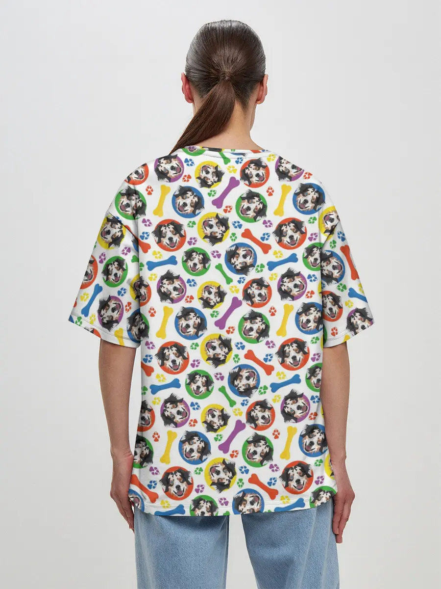 Женская футболка оверсайз / Австралийская Овчарка