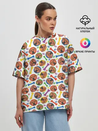 Женская футболка оверсайз / Родезийский Риджбек