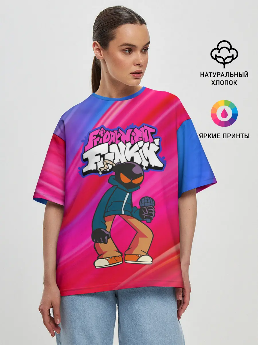 Женская футболка оверсайз / Friday Night Funkin | Fnf | Bomb
