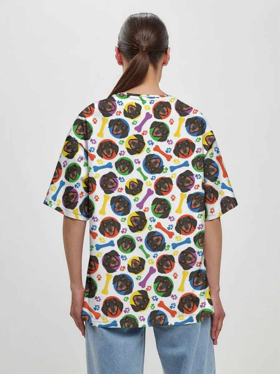 Женская футболка оверсайз / Такса