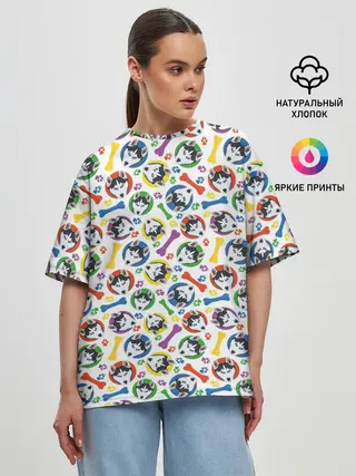 Женская футболка оверсайз / Хаски
