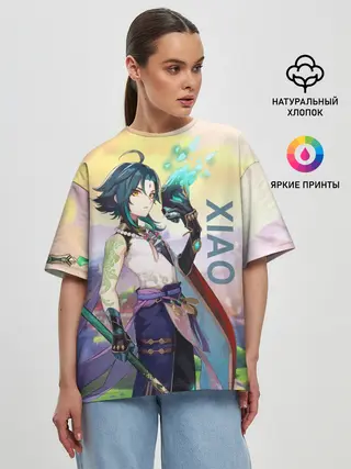 Женская футболка оверсайз / Xiao, Genshin Impact