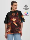 Женская футболка оверсайз / Genshin Impact, Hu Tao