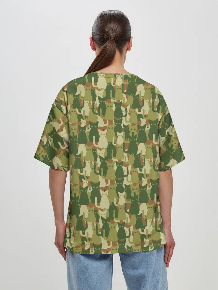 Женская футболка оверсайз / Кошки