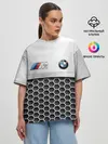 Женская футболка оверсайз / BMW | Стальная решетка