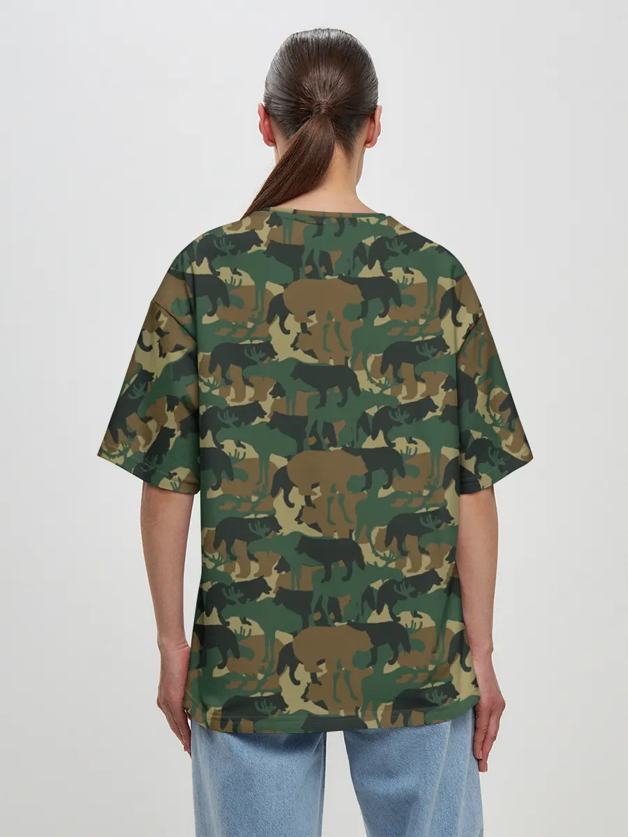 Женская футболка оверсайз / Звери