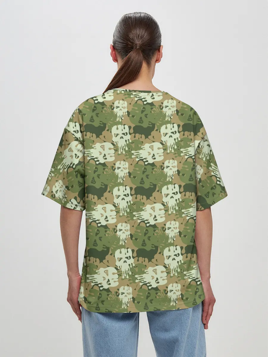 Женская футболка оверсайз / Силуэты Черепов