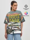 Женская футболка оверсайз / Южный Парк разрушенный город