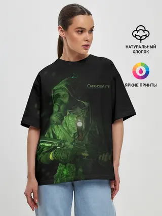 Женская футболка оверсайз / Чернобылит | Chernobylite