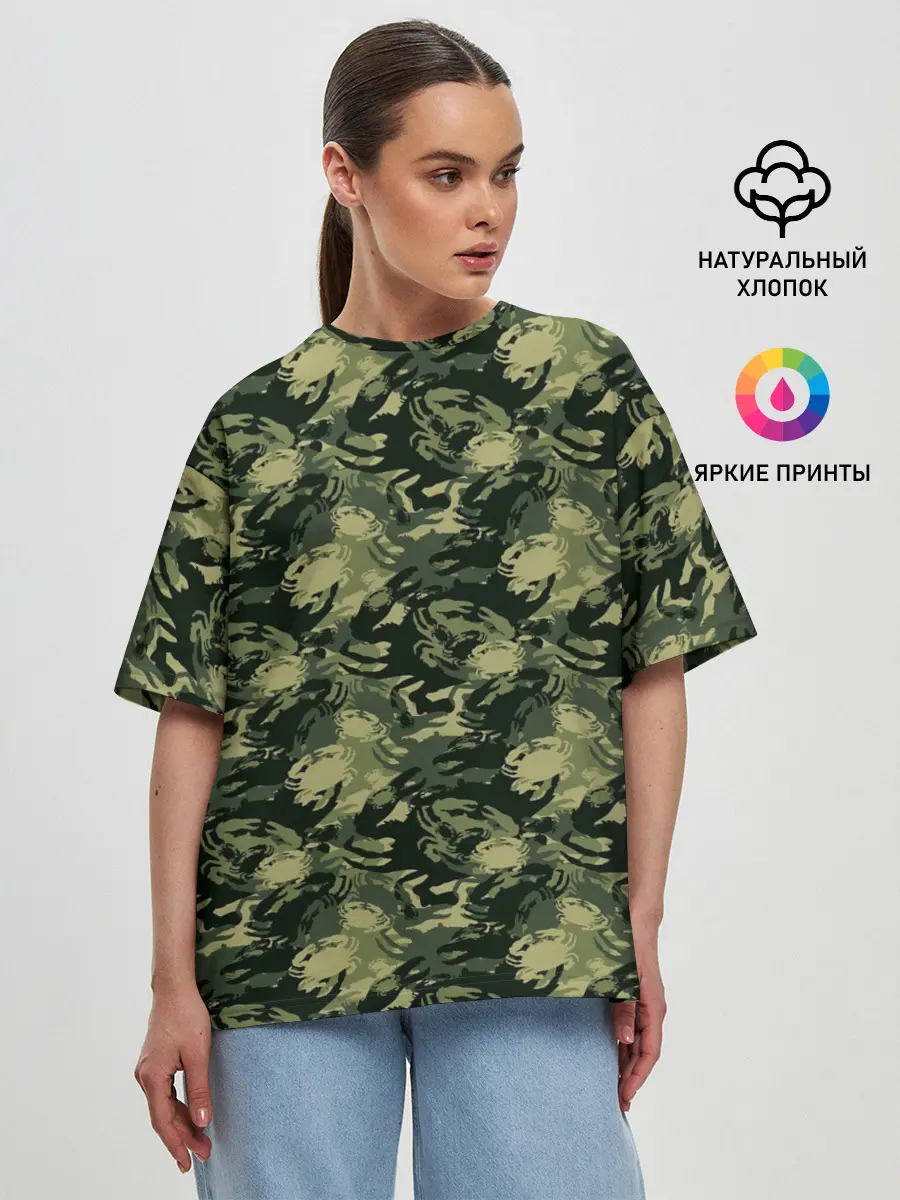 Женская футболка оверсайз / Крабы