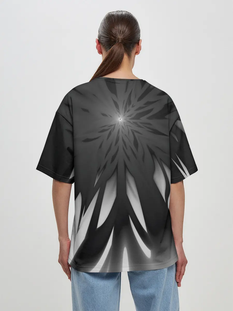 Женская футболка оверсайз / Абстракция 353-3