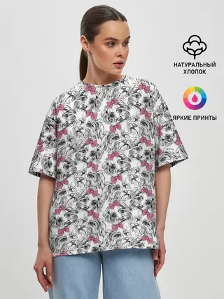 Женская футболка оверсайз / Мальтийская Болонка