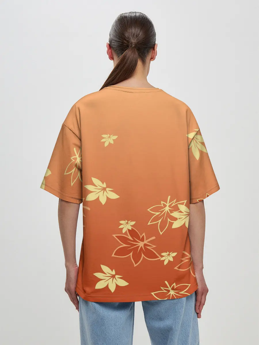 Женская футболка оверсайз / КАДЗУХА | KAZUHA | КРАСНЫЙ КЛЕН