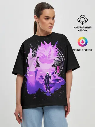 Женская футболка оверсайз / Магическая битва: Сатору Годжо