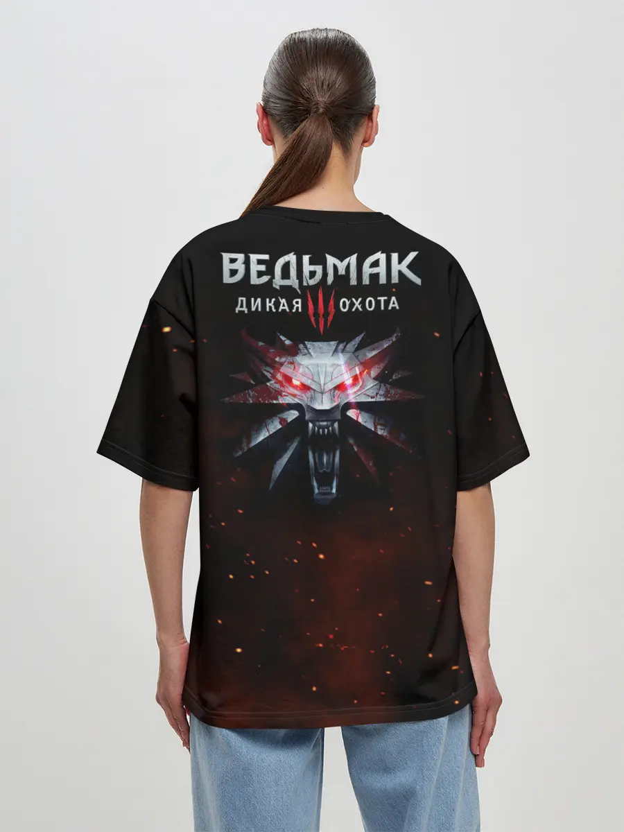 Женская футболка оверсайз / Yennefеr