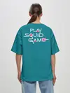 Женская футболка оверсайз / Keep calm and play squid game