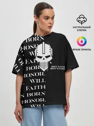 Женская футболка оверсайз / Боевой клич | Железные войны
