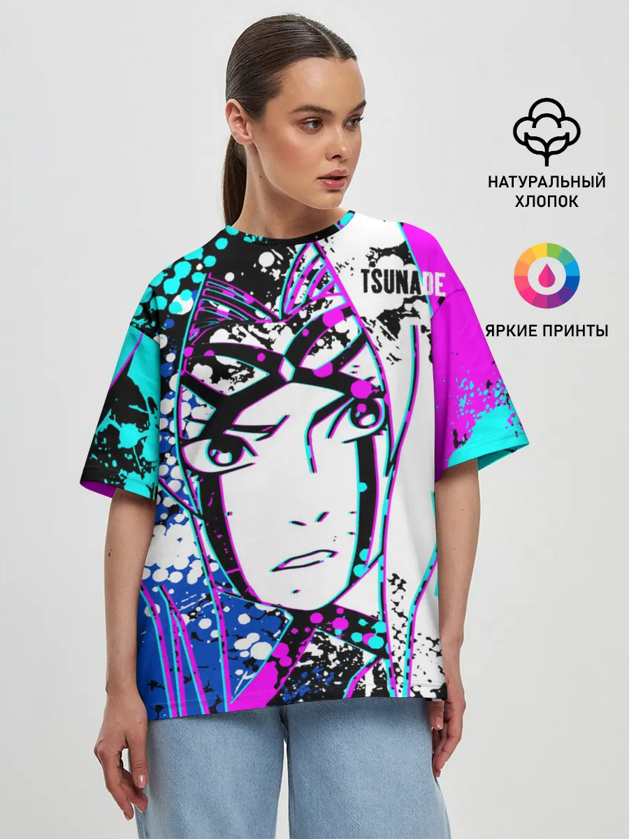 Женская футболка оверсайз / Цунаде