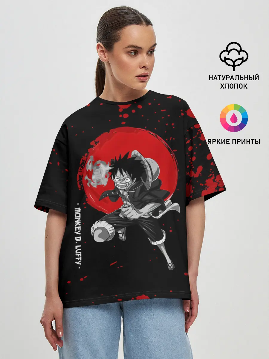 Женская футболка оверсайз / Monkey D. Luffy One Piece