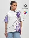 Женская футболка оверсайз / Фиолетовые нити