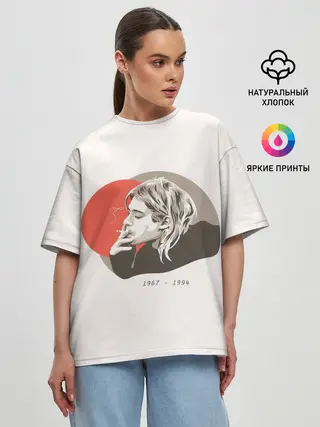 Женская футболка оверсайз / Арт Курт