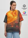Женская футболка оверсайз / РАДИАЦИОННОЕ СОЛНЦЕ
