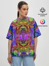 Женская футболка оверсайз / Психоделика / Абстракция